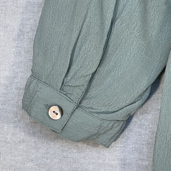 Soft Surroundings Blouse Top Women Size XSP Green 3/4 Sleeve Style# 38823 - Picture 13 of 13